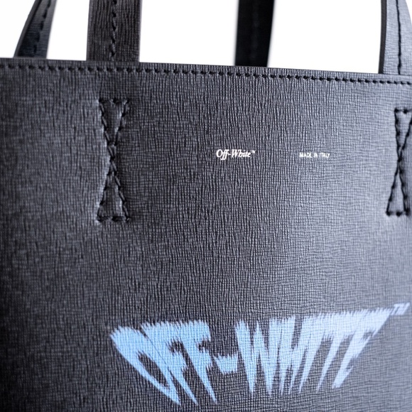 Off-White Leather Bag NOTHING NEW in Black NEW Men Women Unisex Authentic - Picture 4 of 13